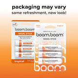 Sensation rafraîchissante et rapide lors de l'inhalation du BoomBoom Stick nasal.
