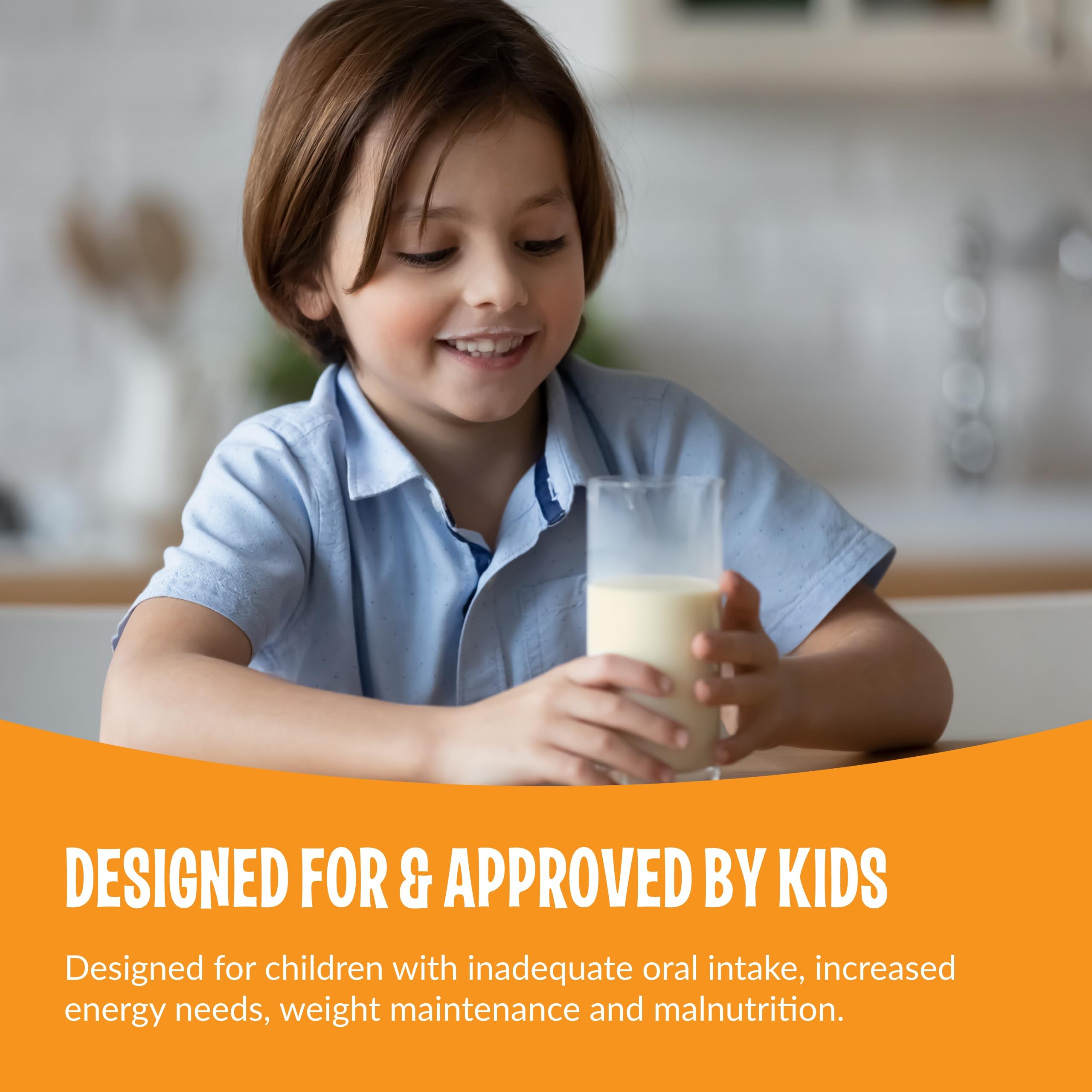 Enfant savourant BOOST Vanilla Vortex après l école, collation nutritionnelle facile.