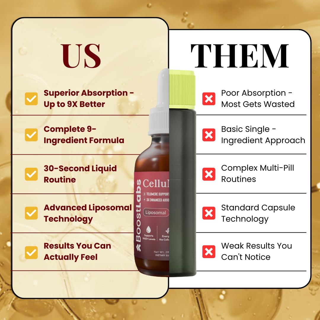 Boost Labs Liposomal NAD+ – absence cafeine et meilleure concentration.