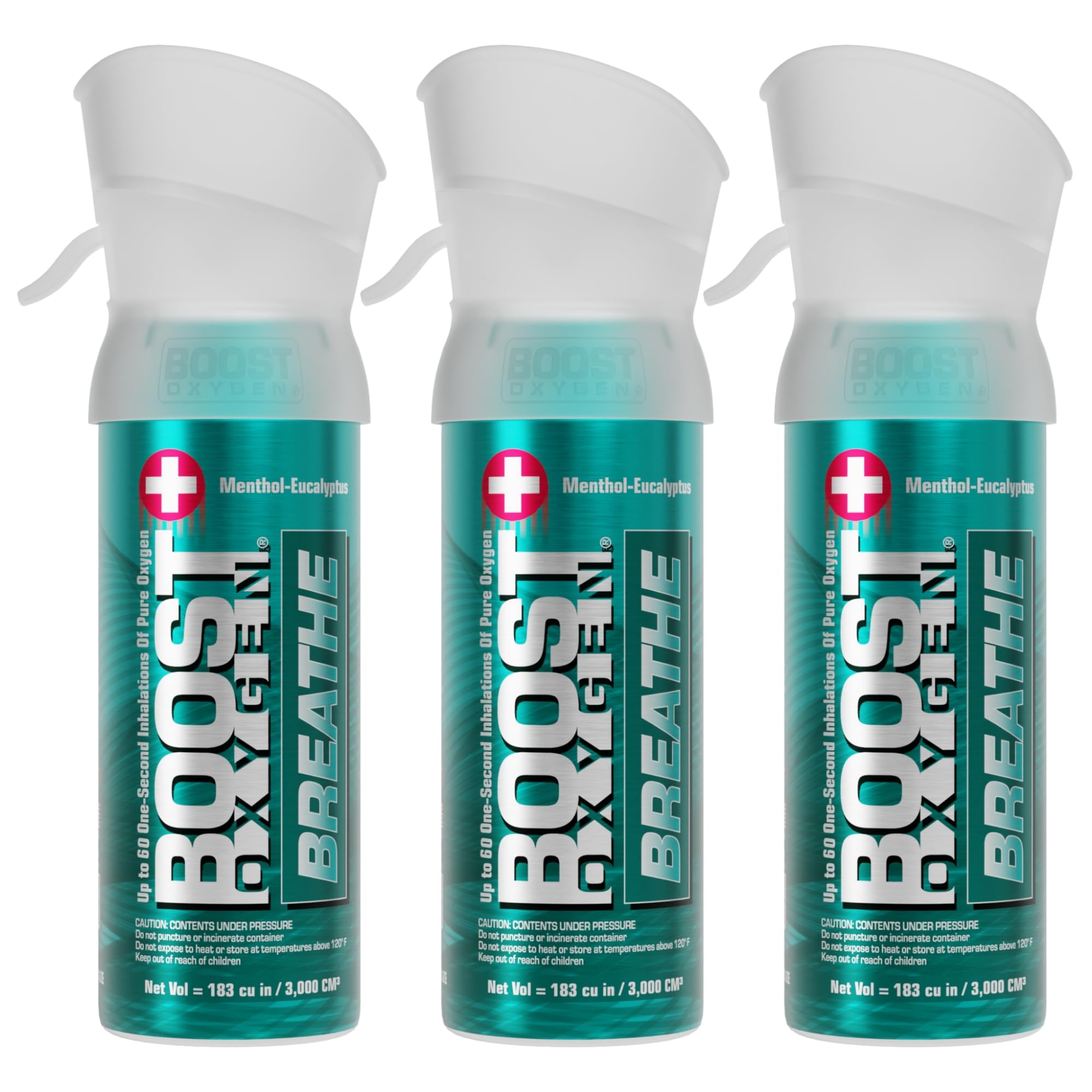 Boost Oxygen Pocket Size Breathe, arôme menthol-éucalyptus, respiration rafraîchie en déplacement.