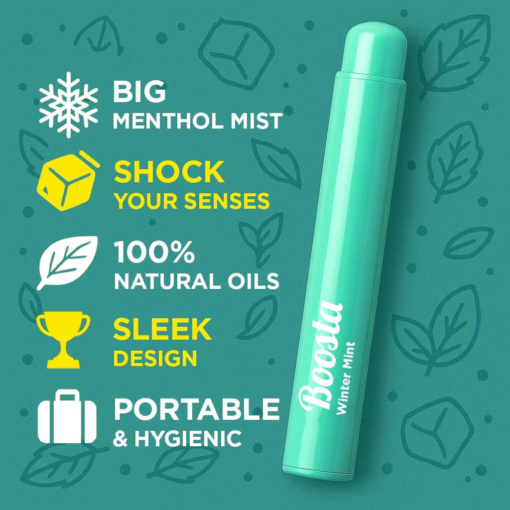 Boosta inhalateur nasal utilisation en mouvement pour le bureau et déplacements.