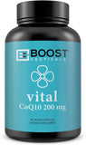 BoostCeuticals CoQ10 200 mg, bouteille visible, soutien potentiel à l'énergie.
