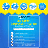 BoostCeuticals CoQ10 200 mg, capsules vegan, sans OGM et gluten.