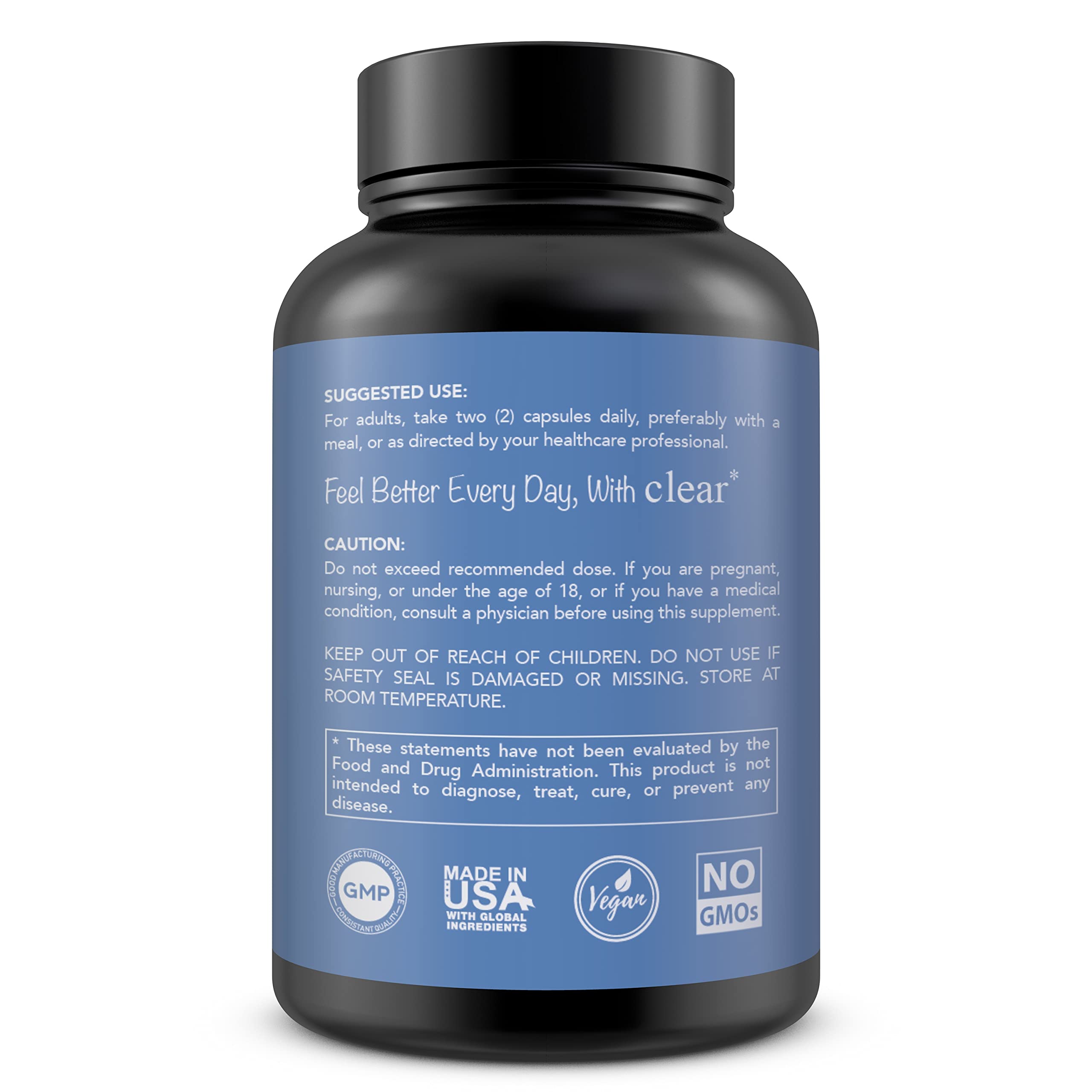 BoostCeuticals emballage clair, étiquette lisible et informative.