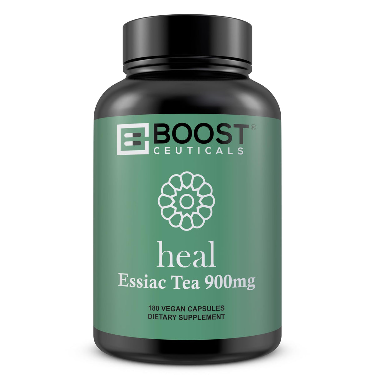 BoostCeuticals Essiac gélules – bouteille avec prise quotidienne potentielle pour le soutien immunitaire.