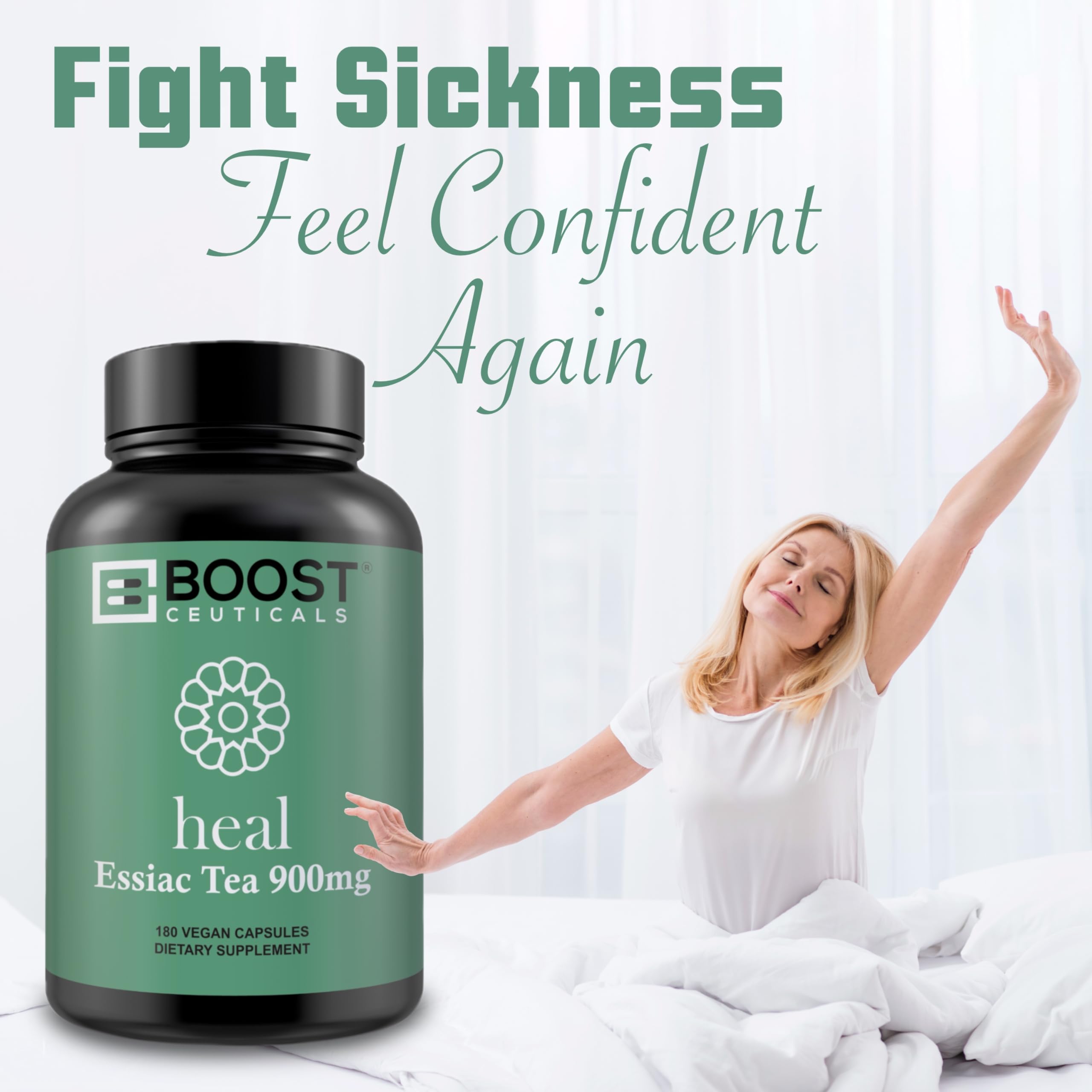 Gélules Essiac BoostCeuticals sans OGM pour une alimentation vegan.