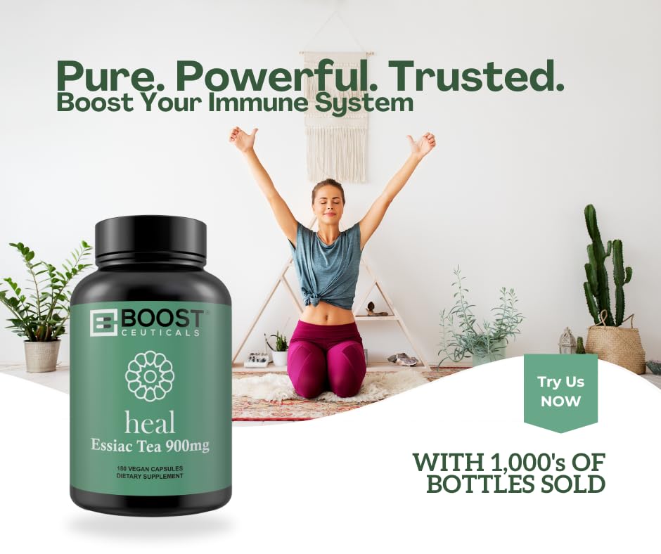 Gélules Essiac BoostCeuticals véganes adaptées à un mode de vie sans produits animaux.