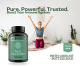 Gélules Essiac BoostCeuticals véganes adaptées à un mode de vie sans produits animaux.