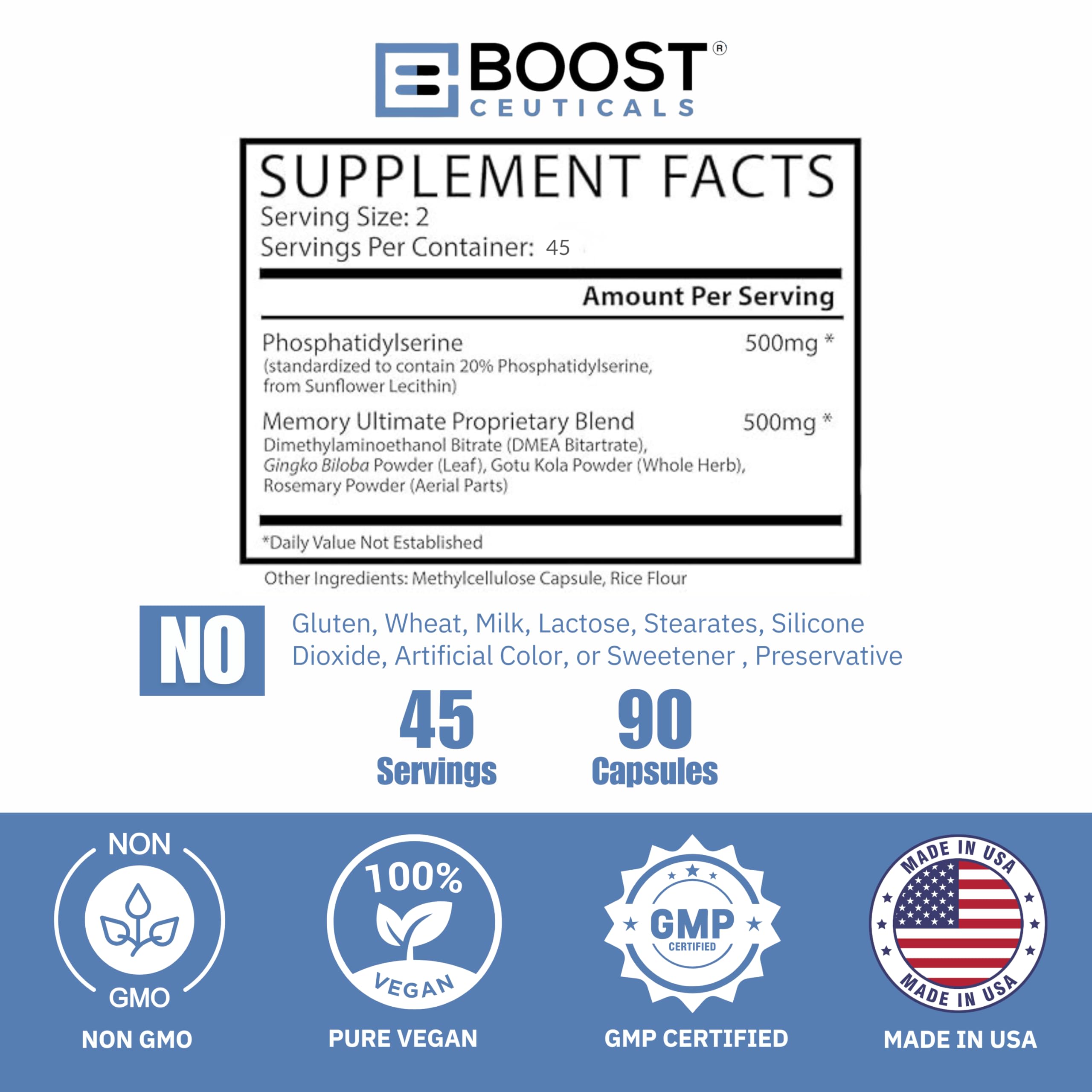 BoostCeuticals Ginkgo biloba, capsule visible, possibilité d’aide à la concentration.