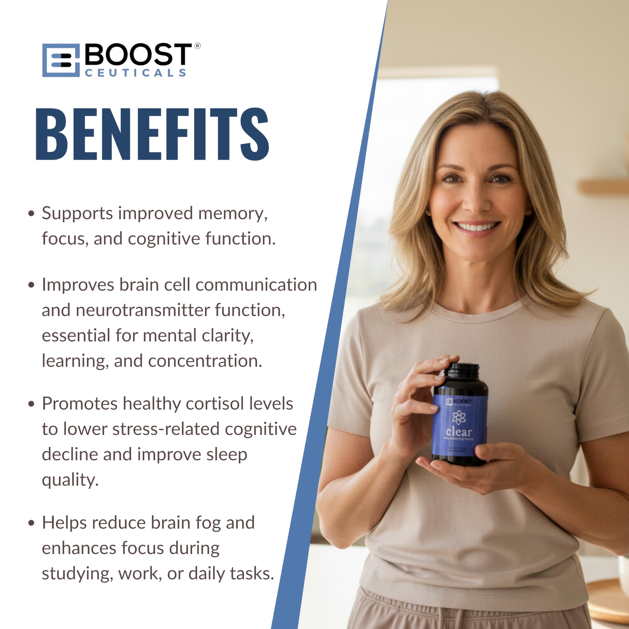 BoostCeuticals Gotu Kola, plante visible, équilibre mental potentiel.