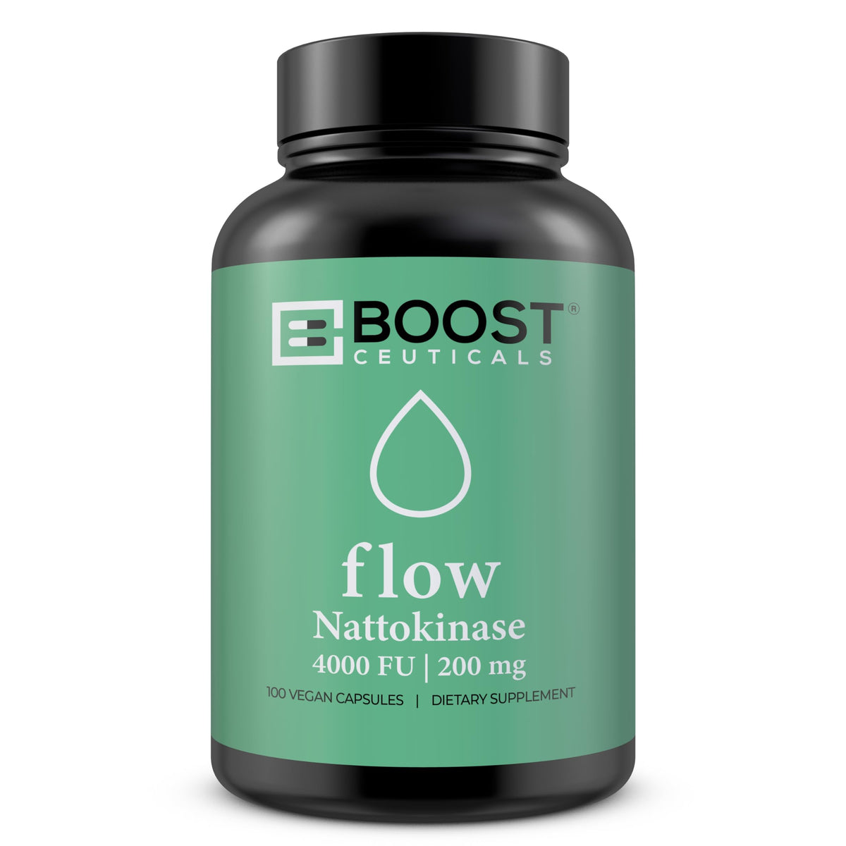 BoostCeuticals nattokinase 4000 FU — bouteille de 100 capsules, soutien potentiel à la circulation.