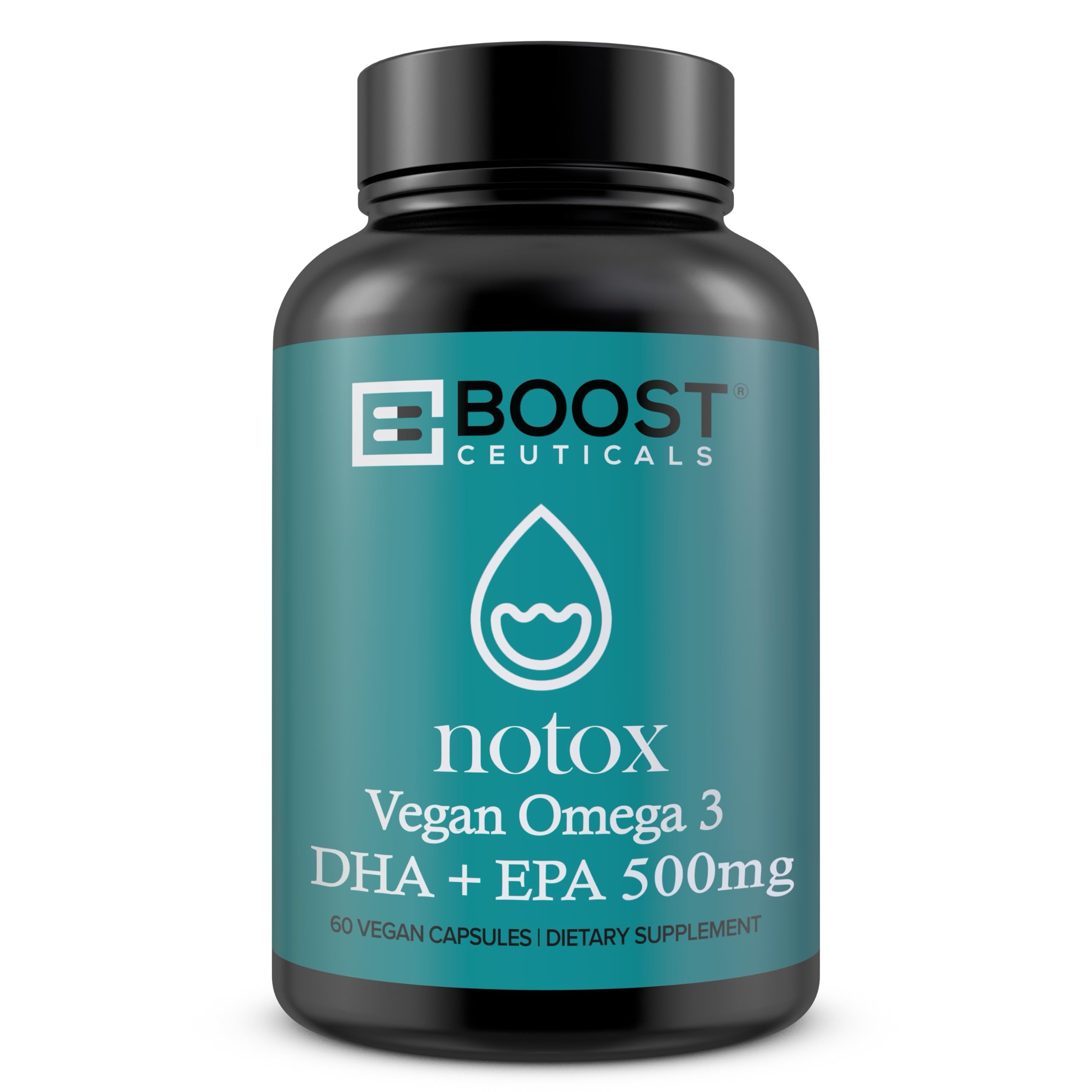 BoostCeuticals Oméga-3 algues — bouteille pratique pour le maintien quotidien du cœur et du cerveau.