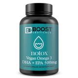 BoostCeuticals Oméga-3 algues — bouteille pratique pour le maintien quotidien du cœur et du cerveau.