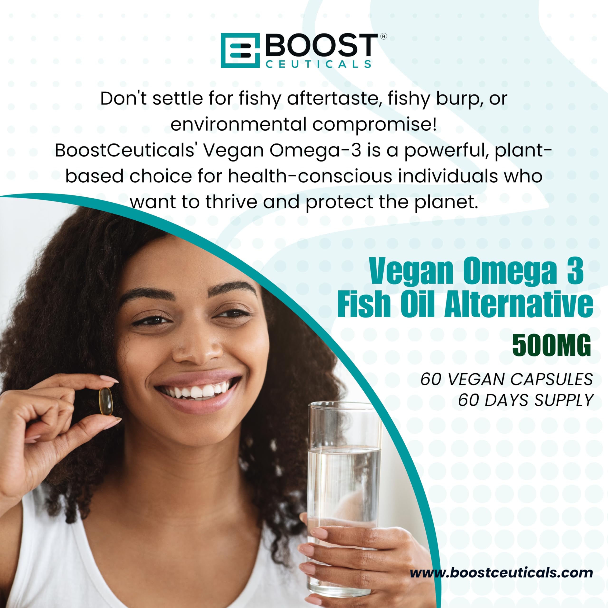 BoostCeuticals Oméga-3 algues — dose de maintenance quotidienne facile à prendre.