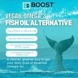 BoostCeuticals Oméga-3 algues — formule végétale pure et adaptée au végétalien.