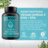 BoostCeuticals Oméga-3 algues — gelules sans arôme, goût neutre.