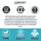 BoostCeuticals Oméga-3 algues — sans OGM et contrôle qualité en laboratoire.