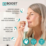 BoostCeuticals Oméga-3 algues — gélules sans stéarates ni additifs.