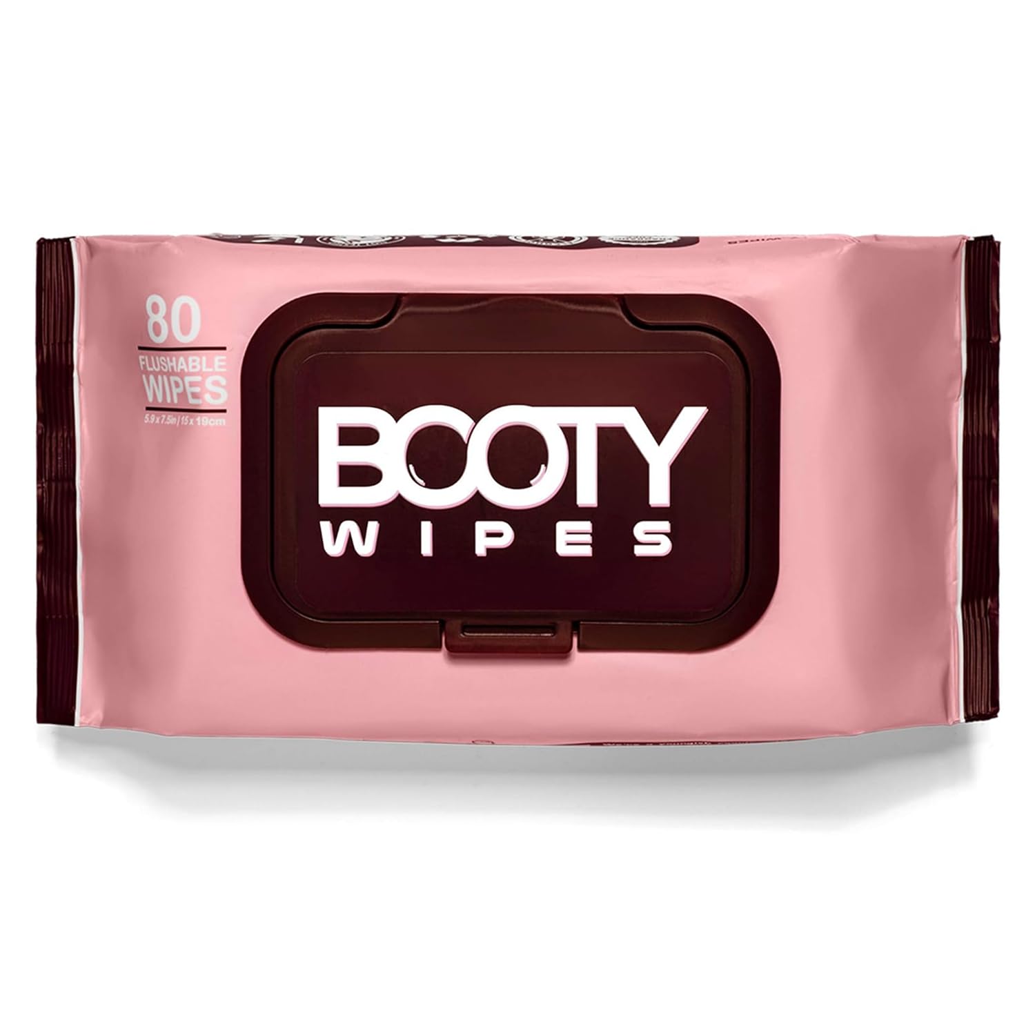 Booty Wipes emballage recto montrant le soin sans alcool.