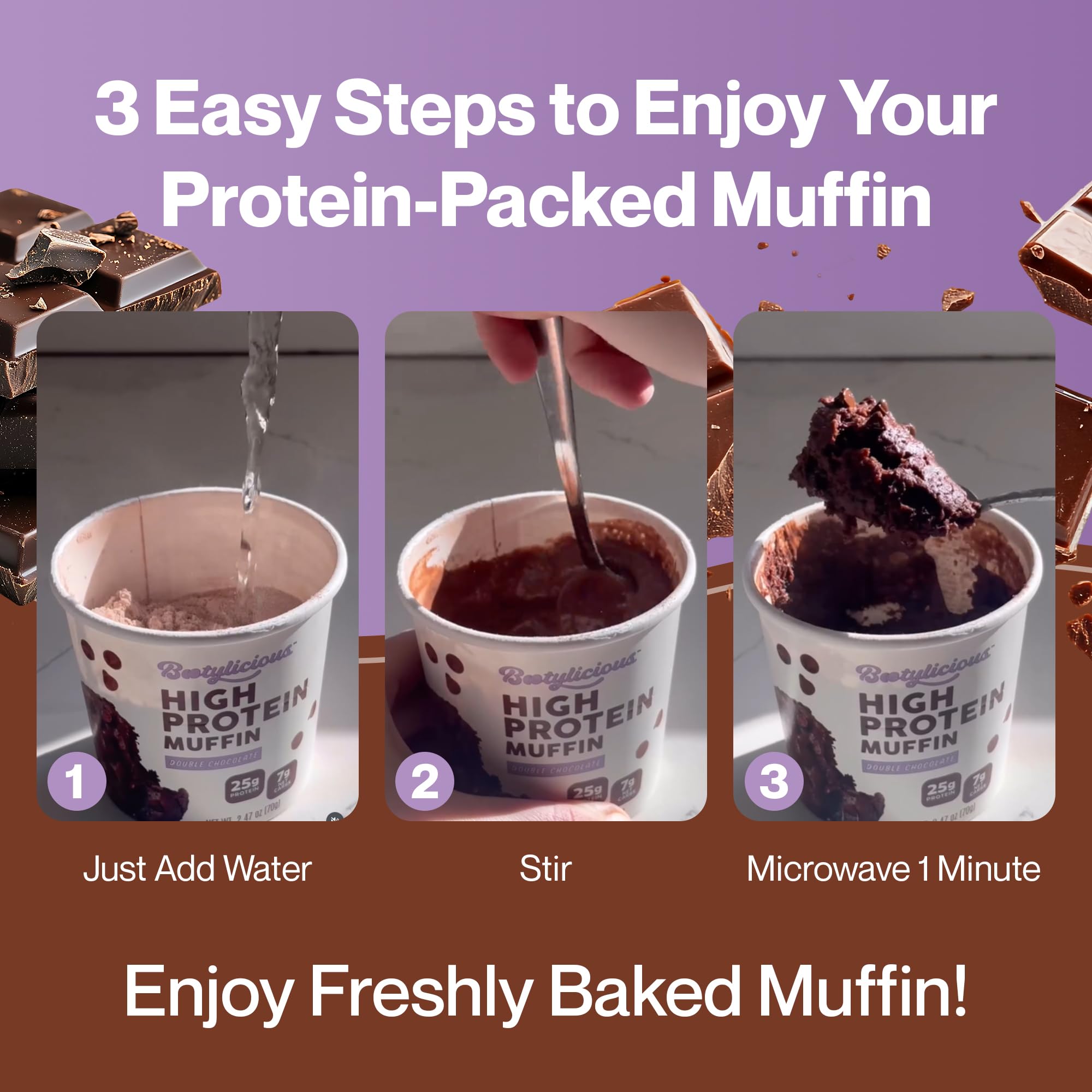 Bootylicious Muffin Chocolat Double cuisson micro-ondes: prêt en une minute