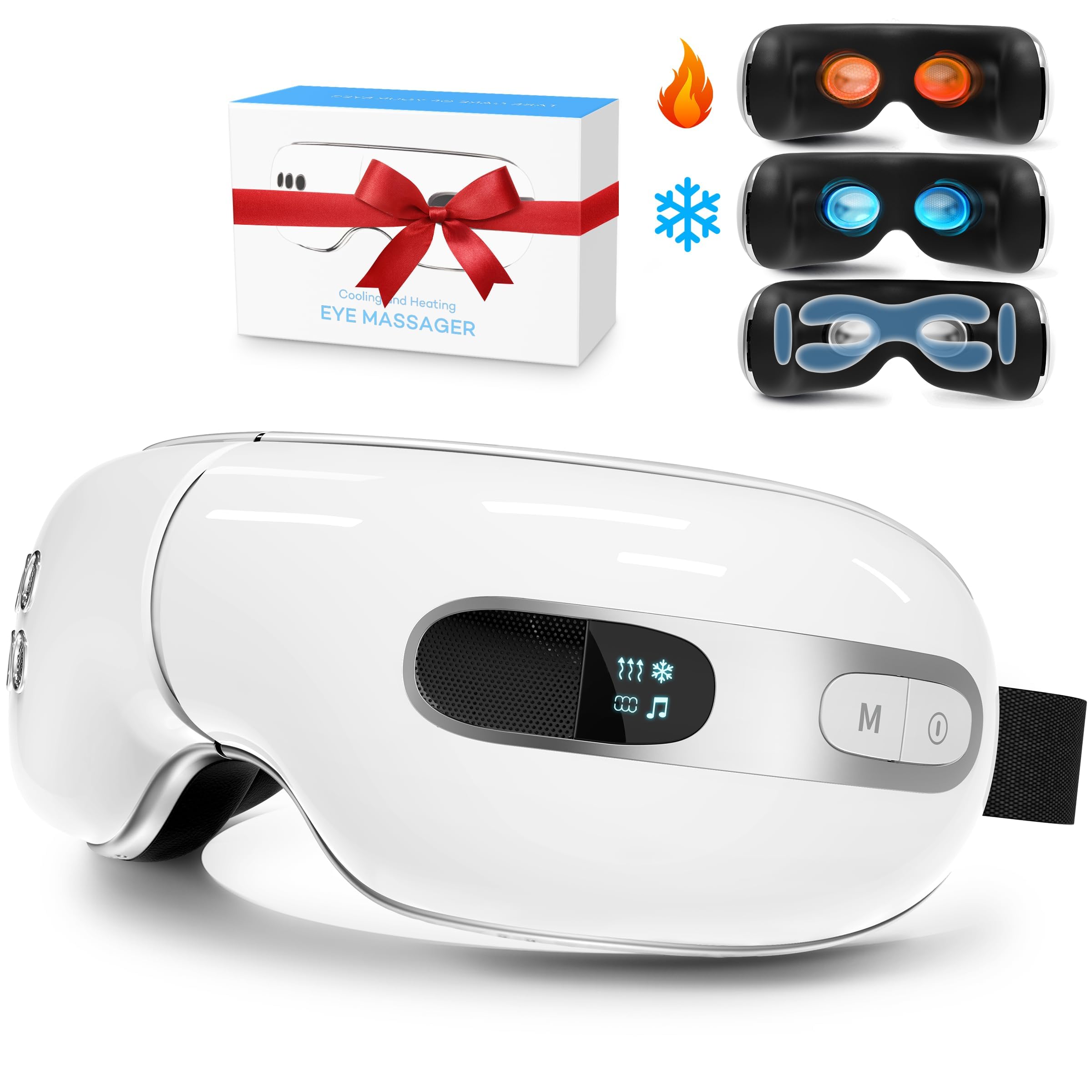 BOQUBOO masseur oculaire avec refroidissement, réduit les poches et fatigue oculaire.
