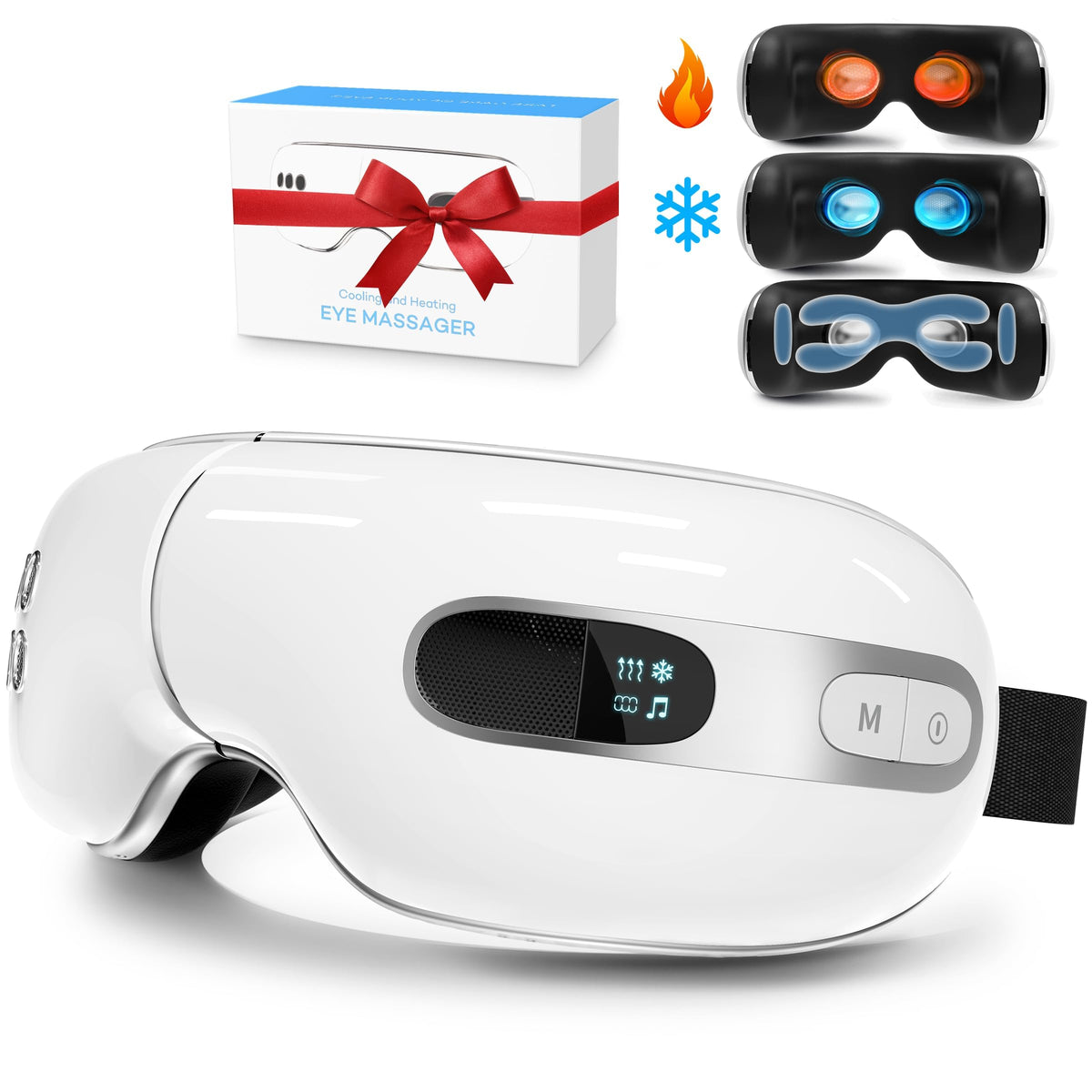 BOQUBOO masseur oculaire avec refroidissement, réduit les poches et fatigue oculaire.
