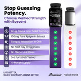 Boscent Apigenin, qualité GMP, standardisée pour efficacité et sécurité.