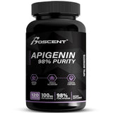 Boscent Apigenin, flacon, soutient une routine de relaxation nocturne.