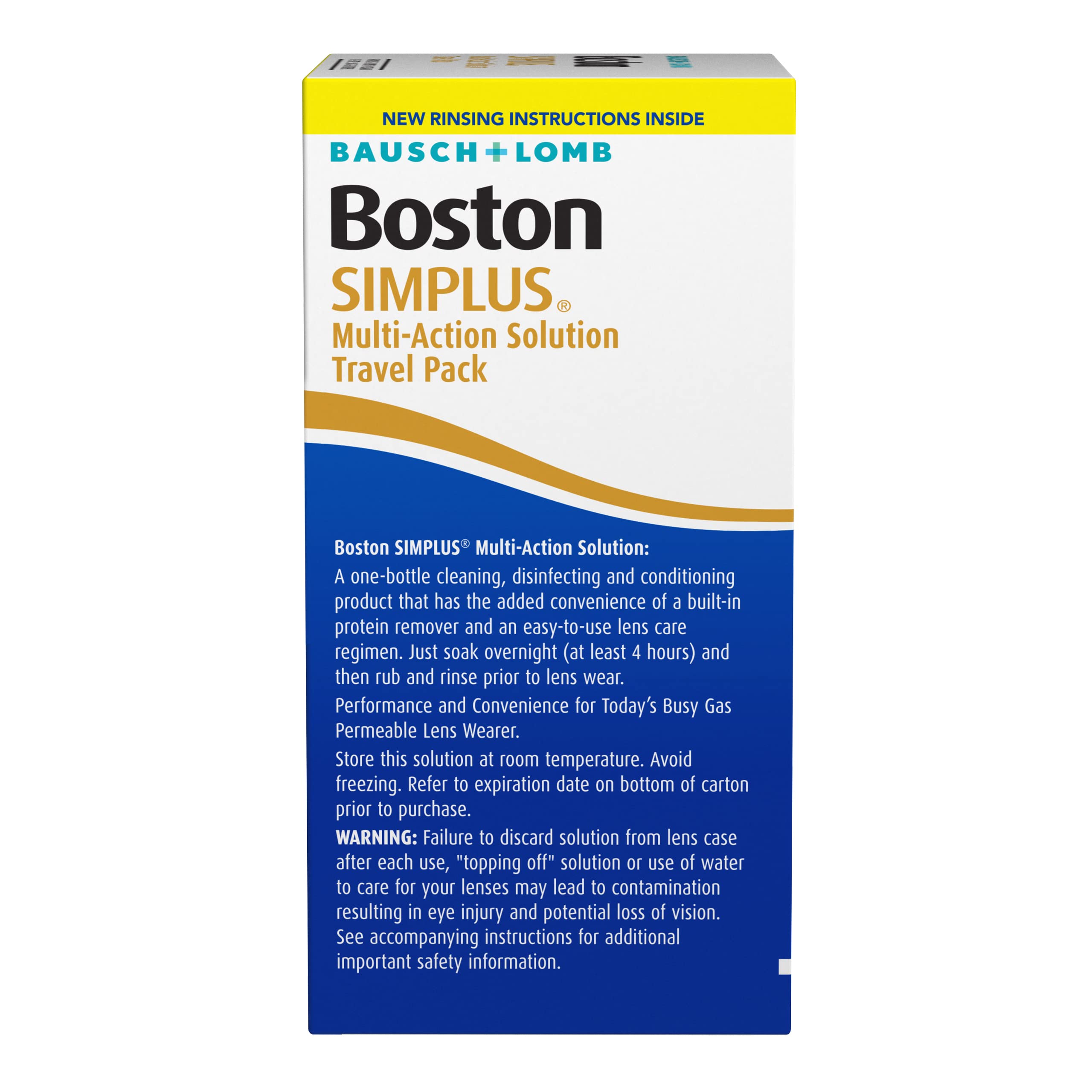 Boston SIMPLUS formule multi action, nettoie et desinfecte les lentilles.