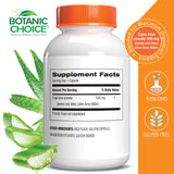 Botanic Choice Aloe Vera – capsules visibles, apport nutritionnel potentiel.
