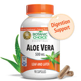 Botanic Choice Aloe Vera – bouteille visible avec capsules, potentiel soutien digestif.