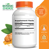Botanic Choice Curcuma gélules bouteille ouverte, prise facile au quotidien.