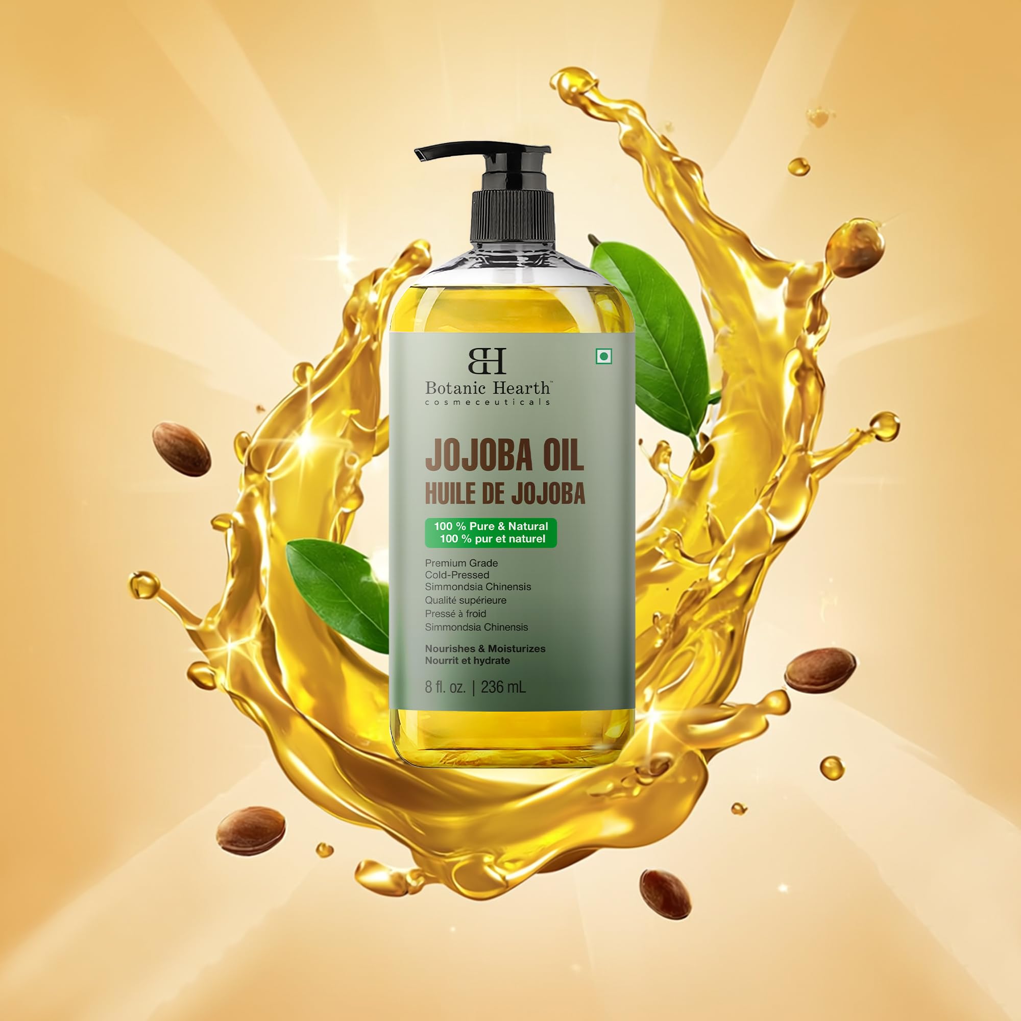 Botanic Hearth huile de massage jojoba - massage musculaire et confort des articulations.