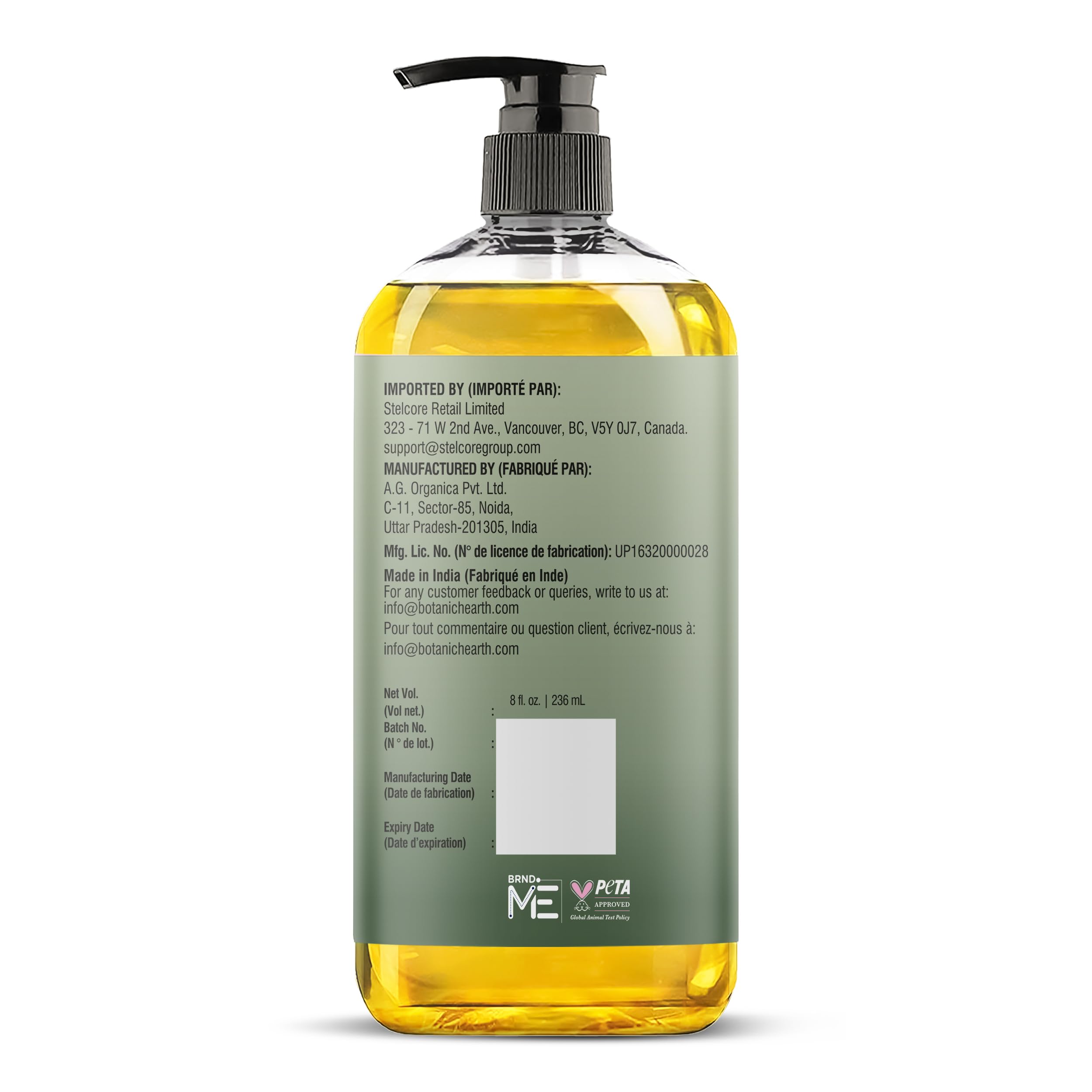Botanic Hearth huile de massage jojoba - texture soyeuse idéale pour massage relaxant.