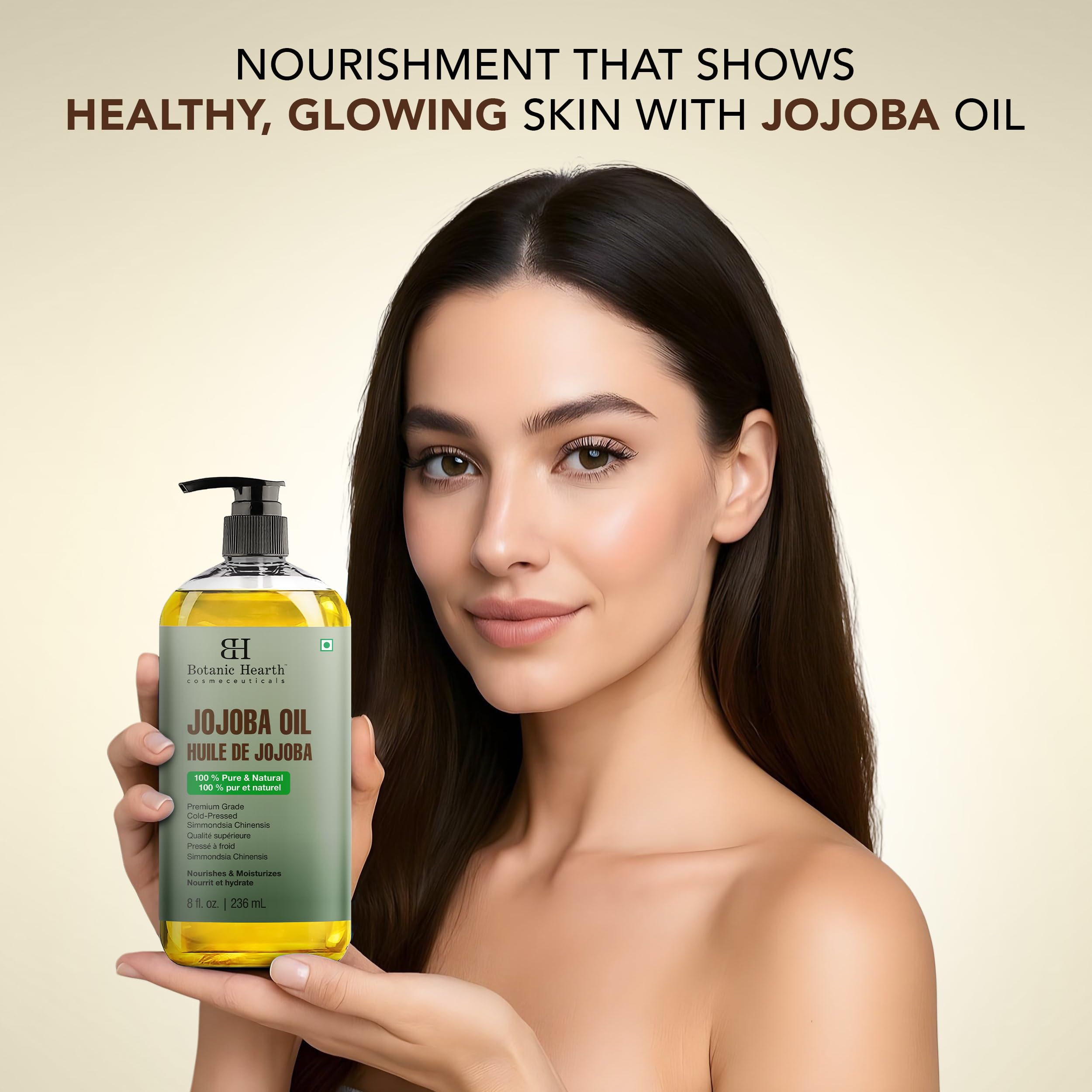 Botanic Hearth huile de massage jojoba - formulation naturelle, sans cruauté animale.