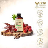 Hydratation cuir chevelu avec huile de ricin Botanic Hearth.