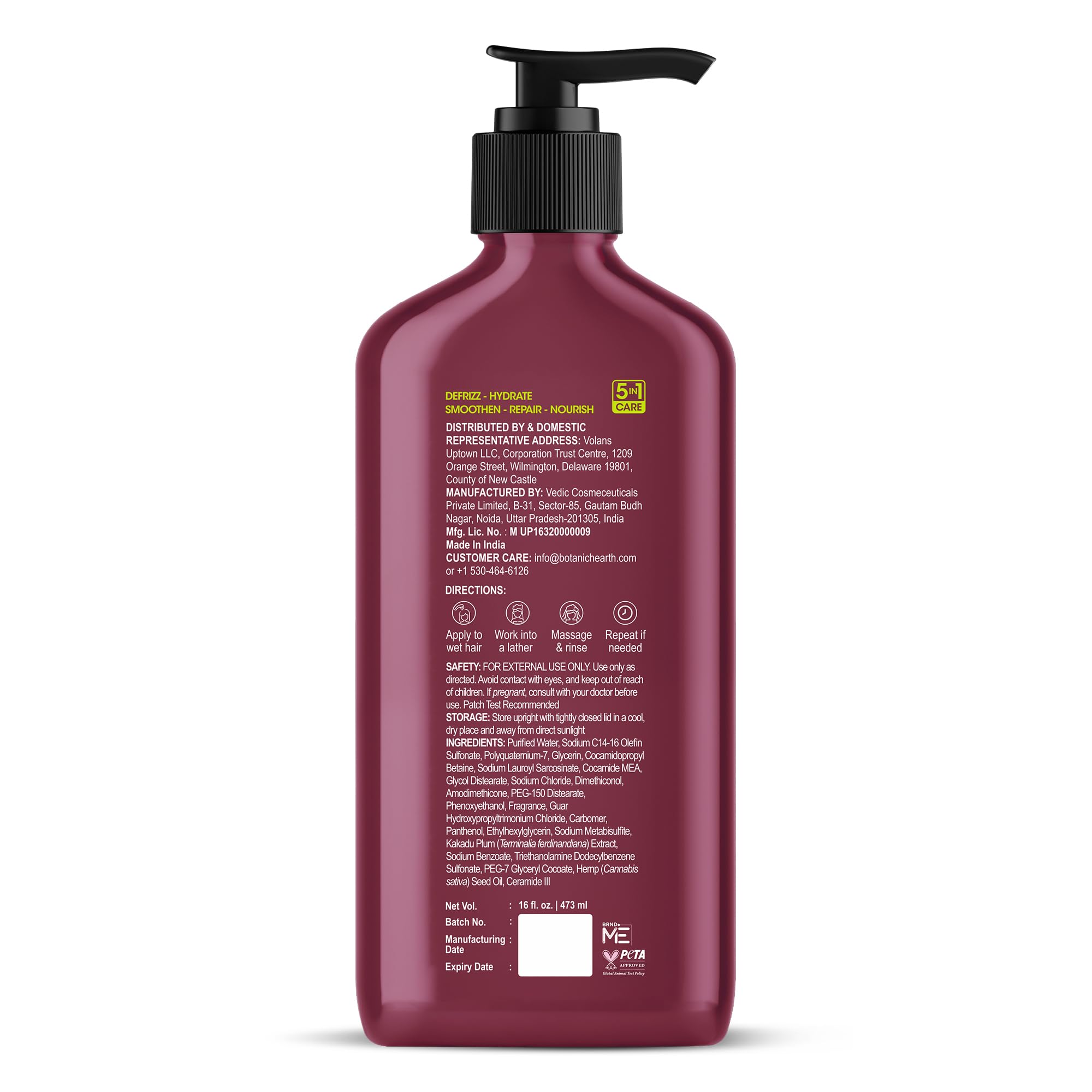 Botanic Hearth Kakadu Plum Shampooing - Texture mousseuse facilitant le lavage et la douceur