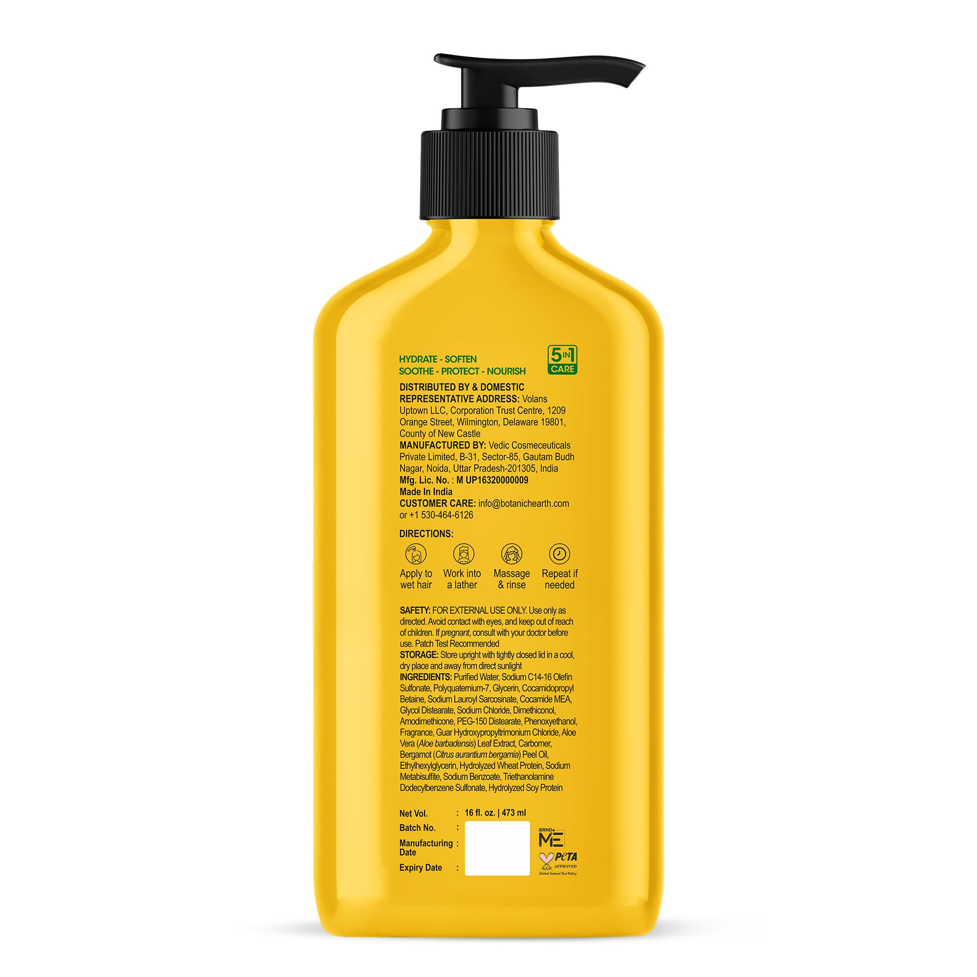 Botanic Hearth Shampoing Aloe Vera Bergamote, cuir chevelu rafraîchi et apaisé.