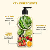 Botanic Hearth Shampoing Aloe Vera Bergamote, mousse onctueuse pour nettoyage en douceur.