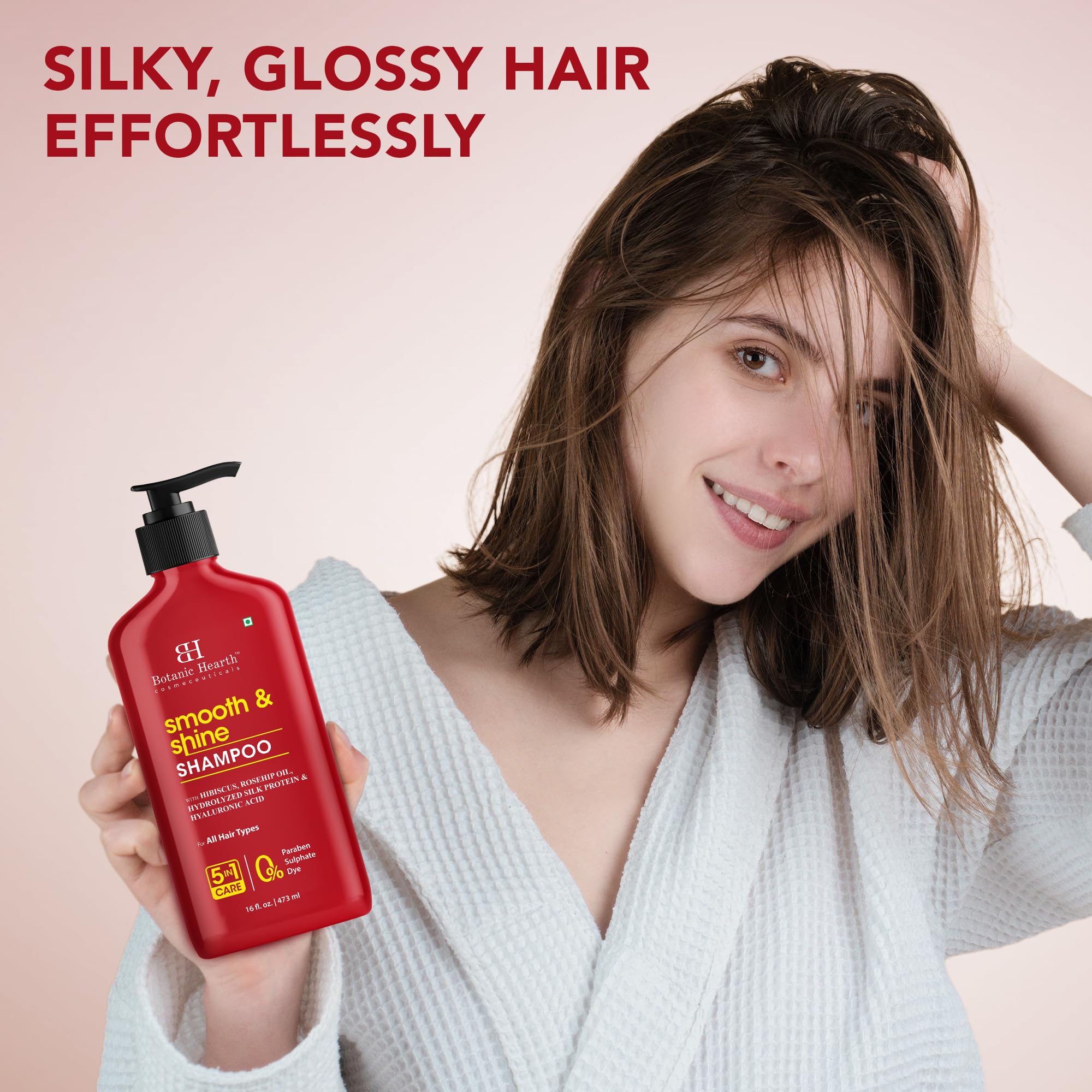 Botanic Hearth Shampoing anti-frisage – contrôle des frisottis et souplesse.