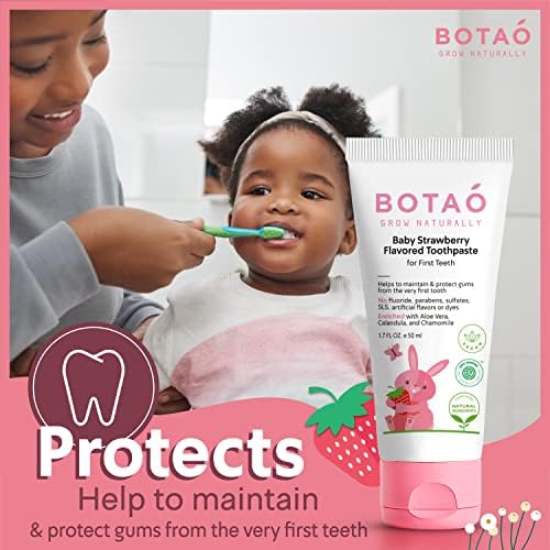 BOTAO dentifrice bébé premiers brossages – tube non abrasif pour petites bouches