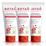 BOTAO dentifrice enfants – tube fraise naturelle, goût agréable pour le brossage quotidien.