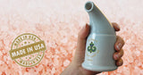 Bouton activation inhalateur sel cristal himalayen – activation simple pour séances rapides.
