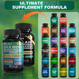 Nutrition équilibrée Boysea Shilajit et Sea Moss en 8-en-1 et 16-en-1.