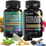 Boysea Shilajit et Sea Moss, duo énergie potentiel pour le quotidien.
