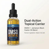 BP Life DMSO + huile de ricin, dropper précis pour dosage facile.