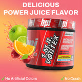 Conteneur BPI 1.M.R Vortex pré-workout, dosage pratique pour chaque séance.
