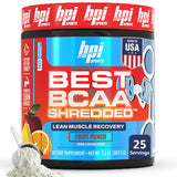 BPI Sports Best BCAA Shredded en poudre saveur Fruit Punch pour récupération et masse maigre