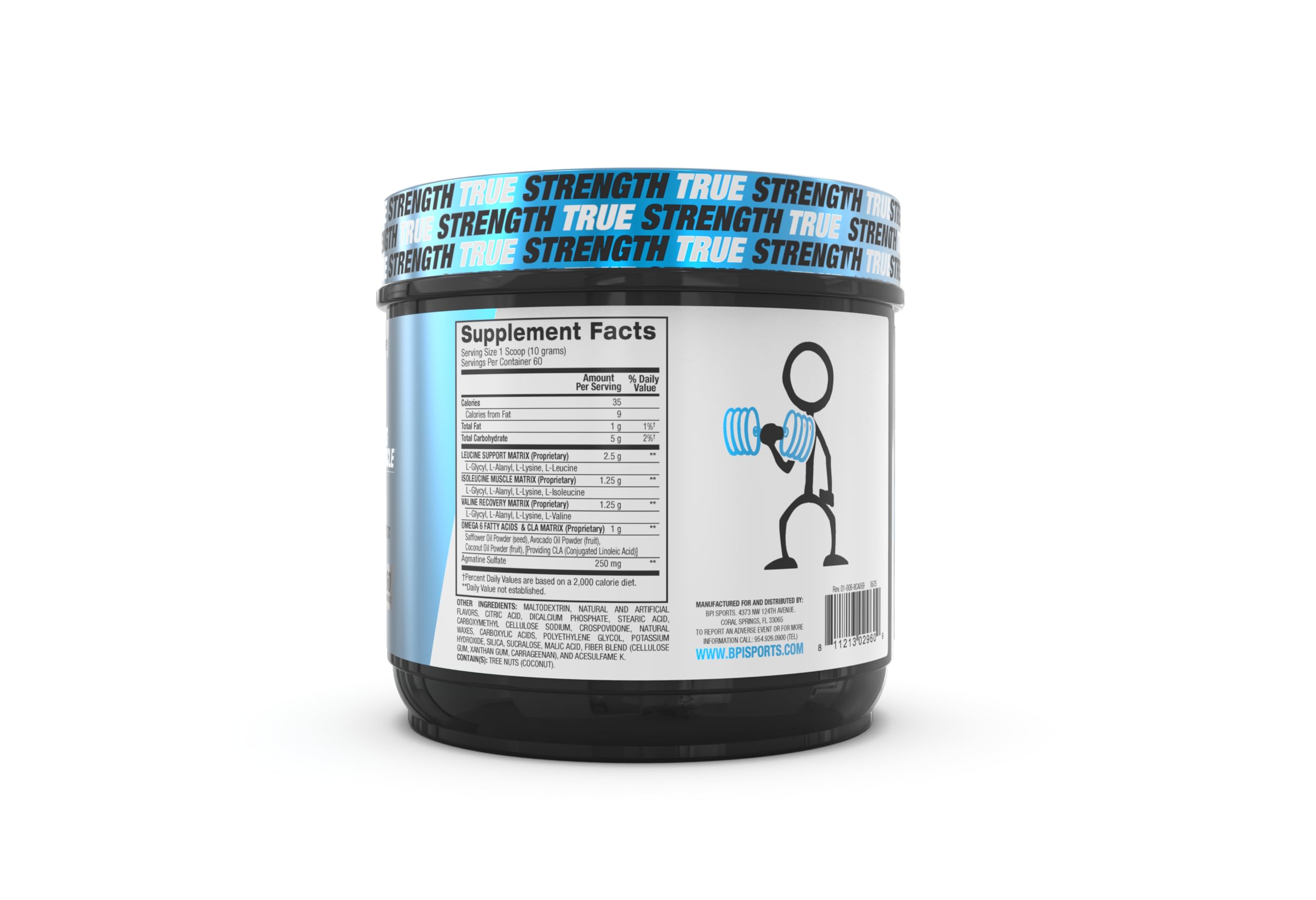 Conditionnement pratique du pot framboise bleue BCAA BPI Best.