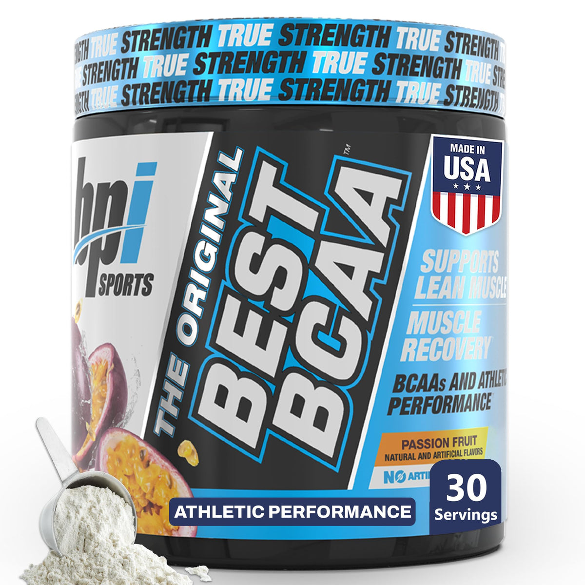 BPI Sports Best BCAA poudre goût passion, favorise la récupération musculaire après l entraînement.